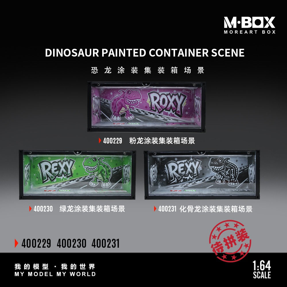 MBOX Dinosaur Painted Container Scene Simulation Model