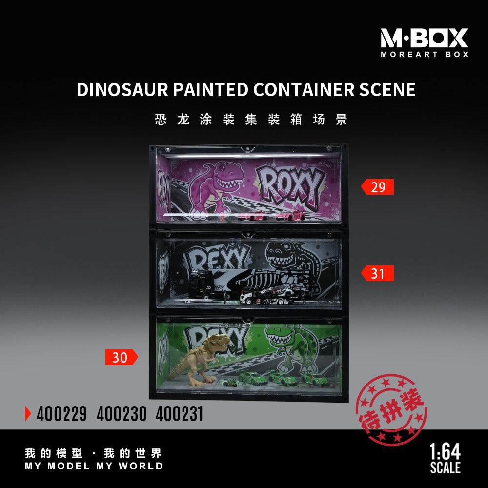 MBOX Dinosaur Painted Container Scene Simulation Model