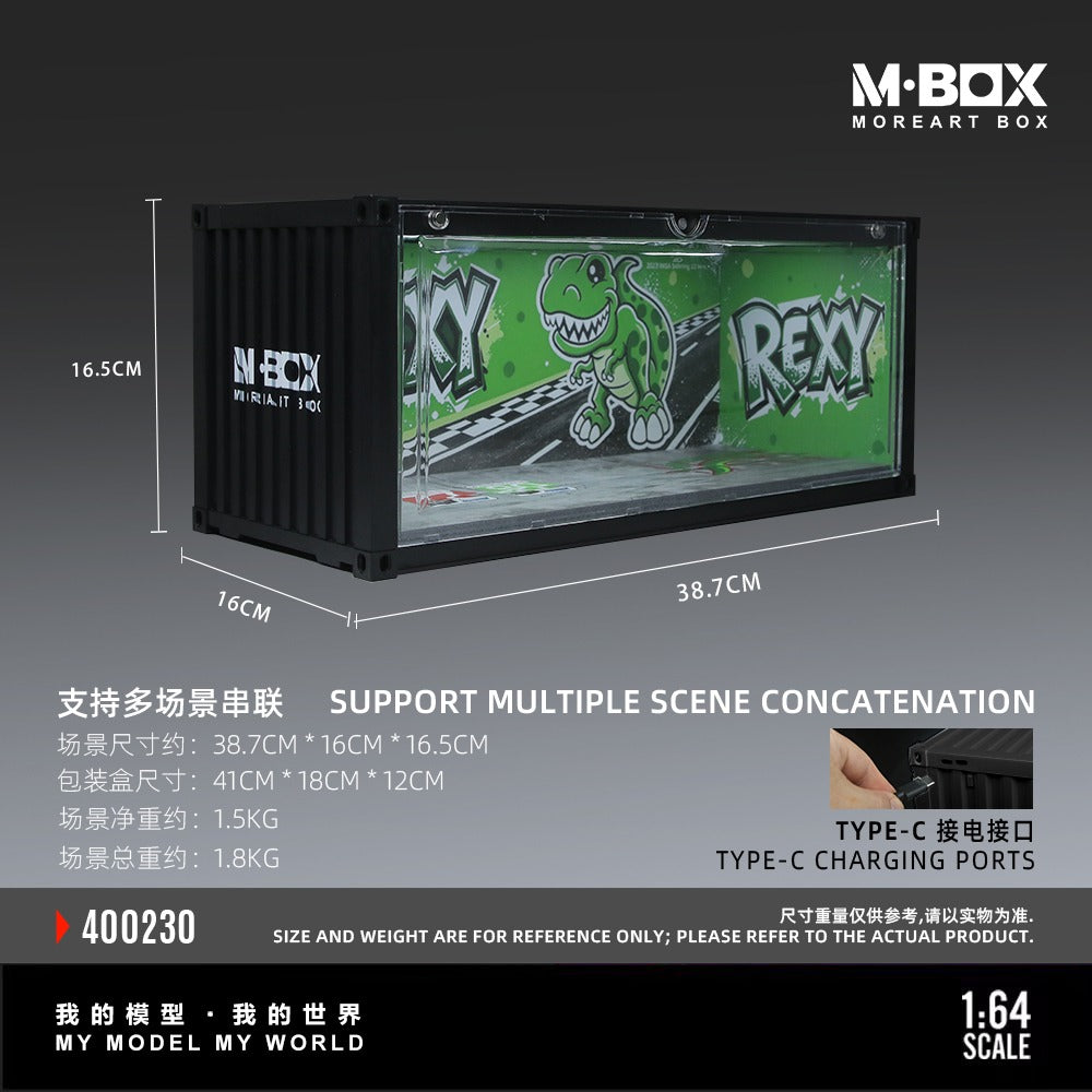 MBOX Dinosaur Painted Container Scene Simulation Model