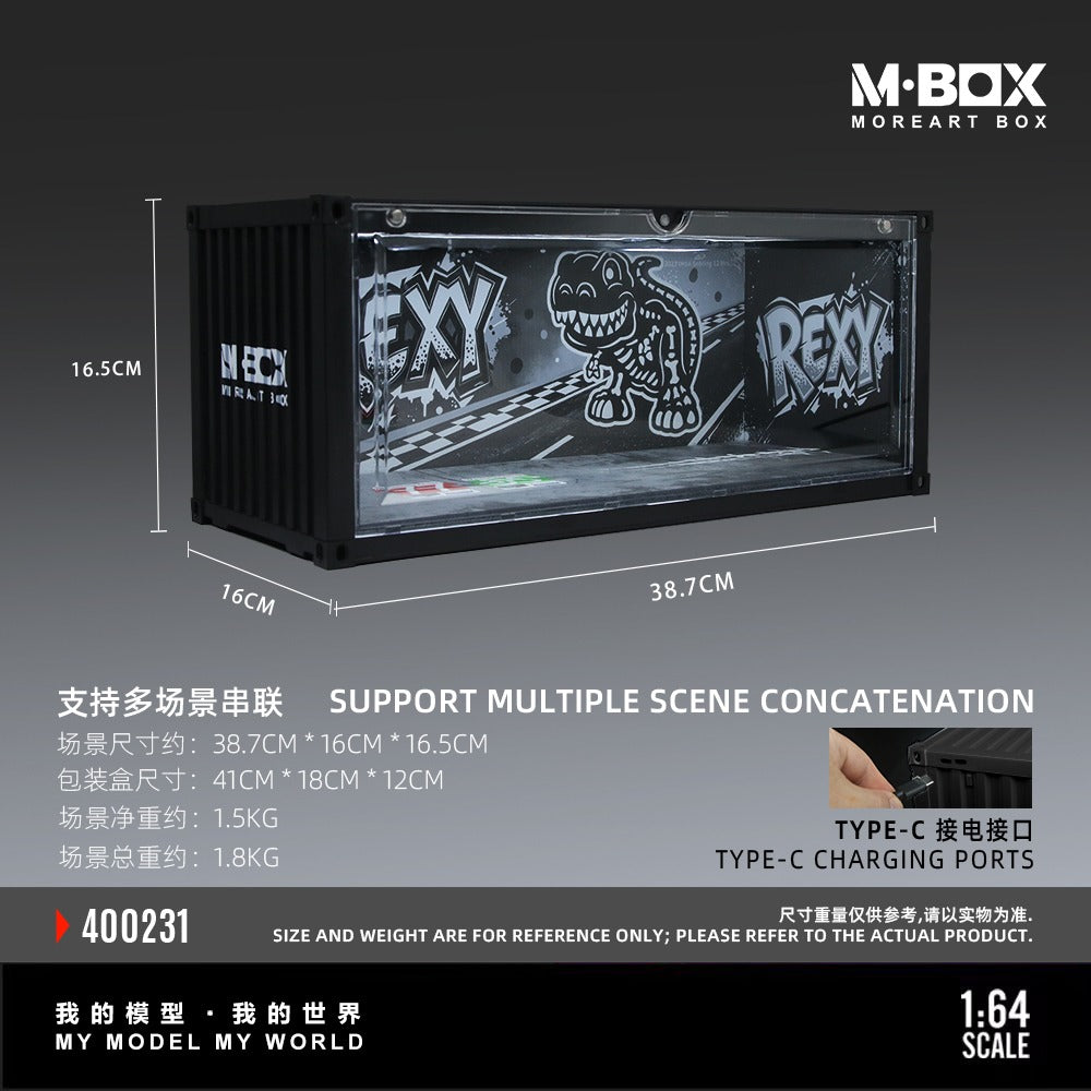 MBOX Dinosaur Painted Container Scene Simulation Model