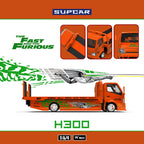 SupCar 1:64 H300 flat transport trailer - Speed and Passion(SC647247)
