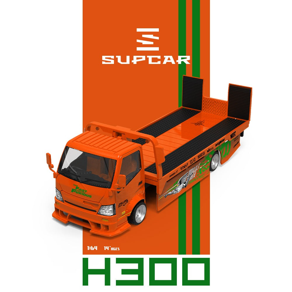 SupCar 1:64 H300 flat transport trailer - Speed and Passion(SC647247)