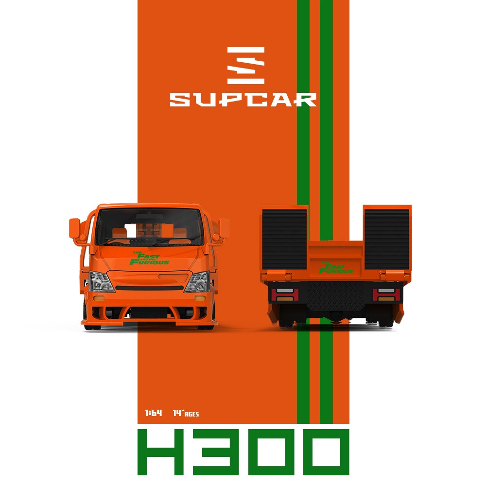 SupCar 1:64 H300 flat transport trailer - Speed and Passion(SC647247)