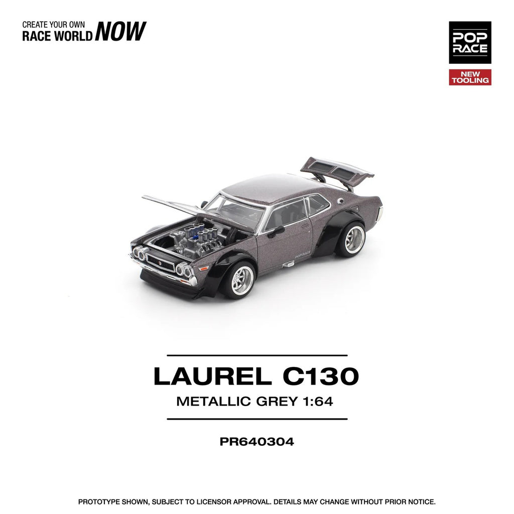 Pop Race Nissan Laurel C130 Metallic Grey