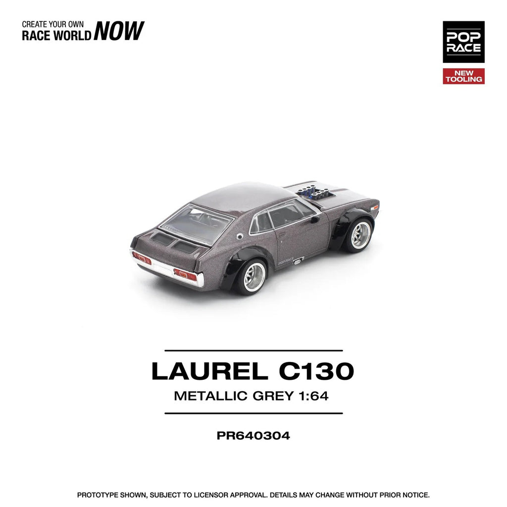 Pop Race Nissan Laurel C130 Metallic Grey