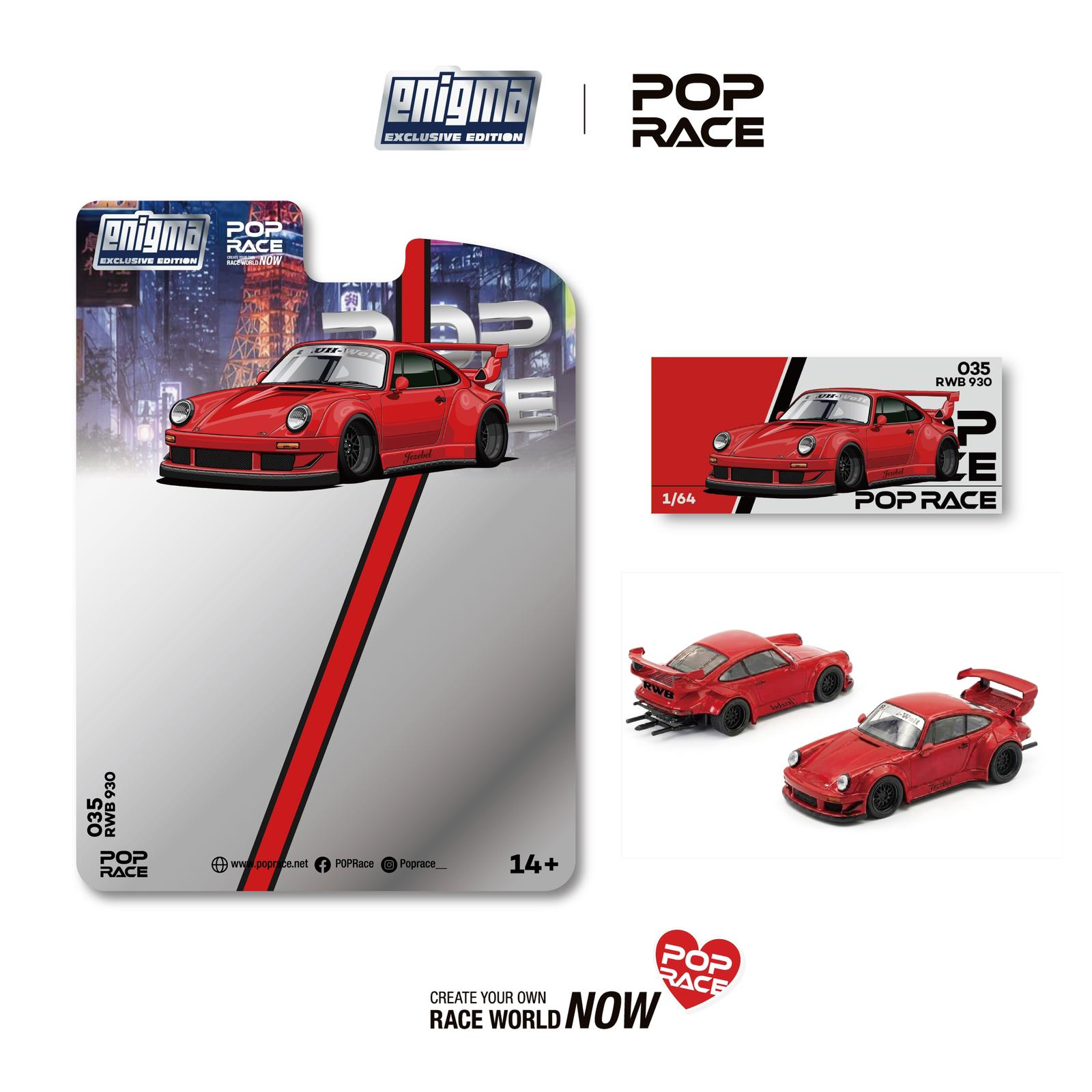 Pop Race 1/64 RWB 930 red