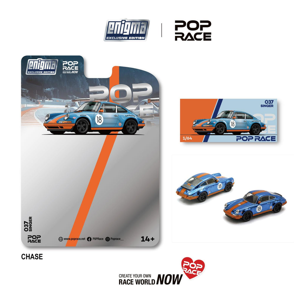 Pop Race 1/64 SINGER RACING  Orange/Blue