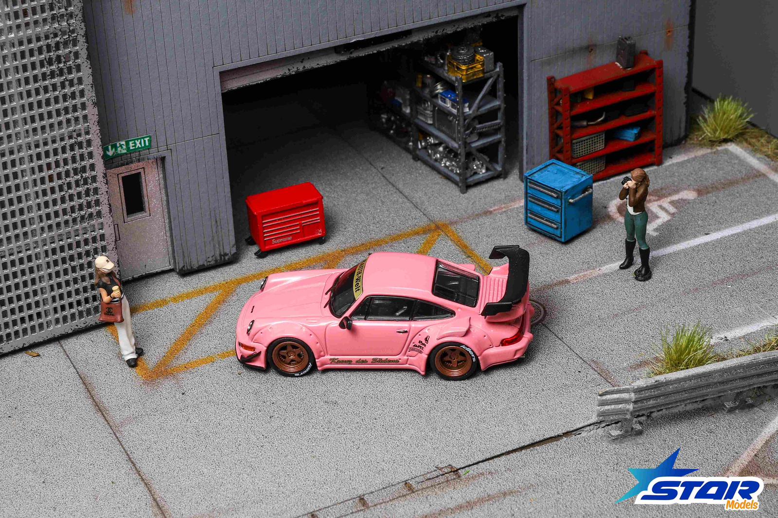 Star Models 1:64 Rauh-Welt Widebody Modified RWB964 GT Wing Diecast Model.