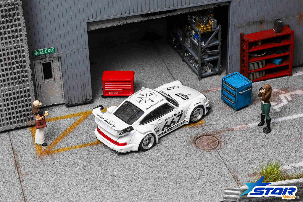 Star Models 1:64 Rauh-Welt Widebody Modified RWB964 GT Wing Diecast Model.