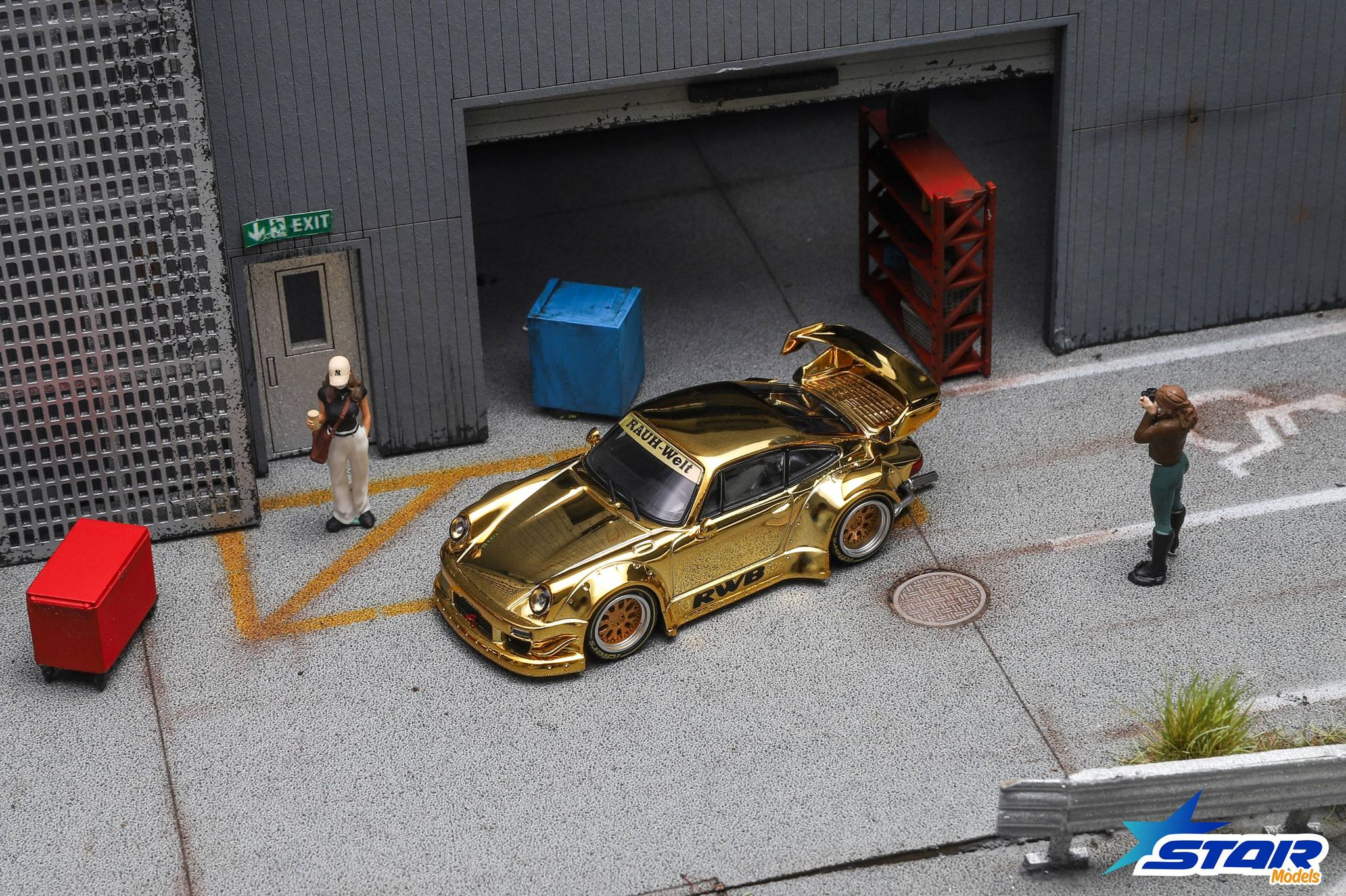 Star Models 1:64 Rauh-Welt Widebody Modified RWB930 GT Wing Diecast Model.