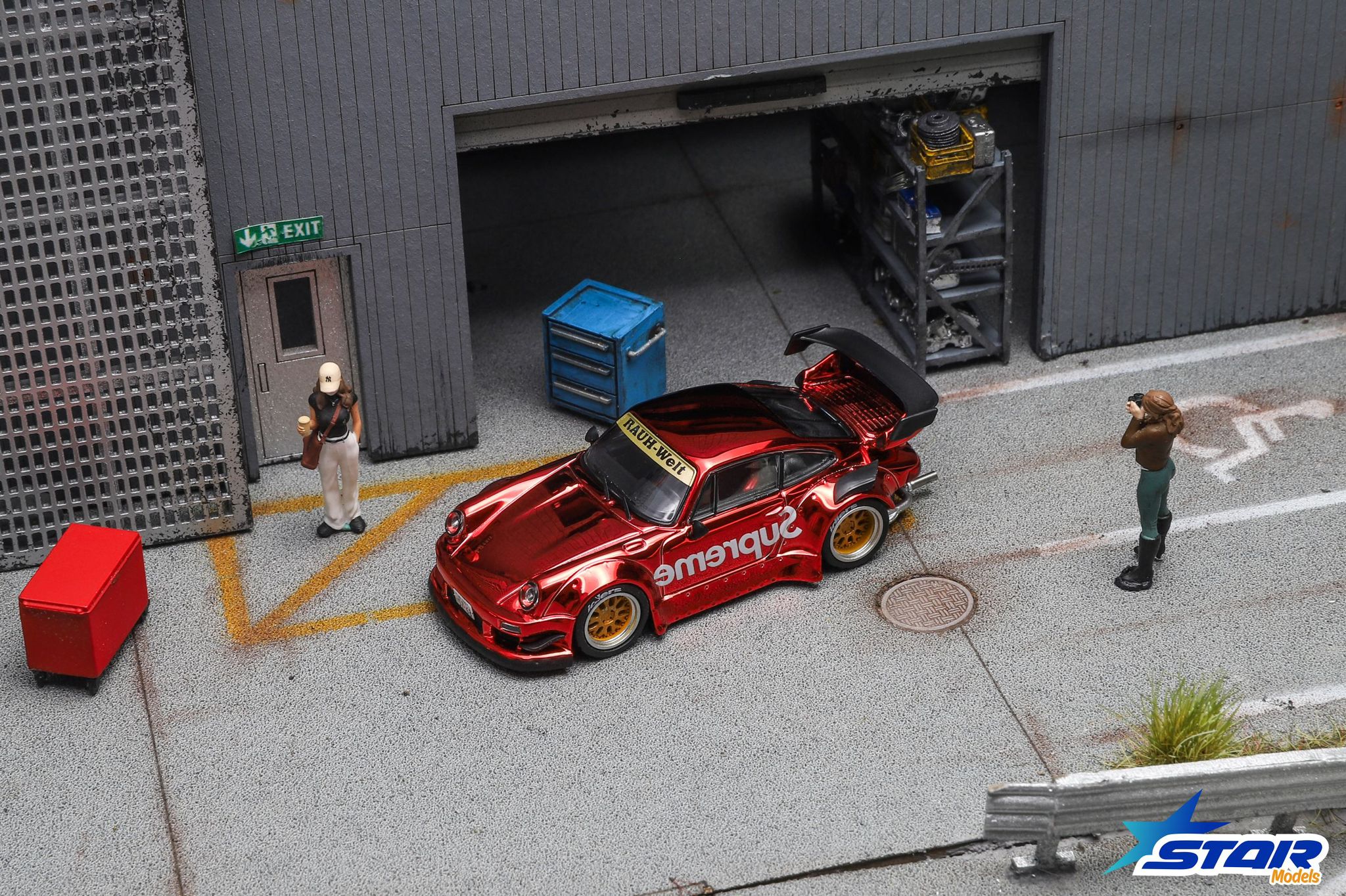 Star Models 1:64 Rauh-Welt Widebody Modified RWB930 GT Wing Diecast Model.