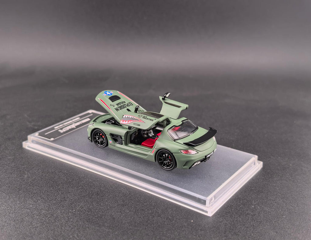 Fine Works64 1/64 Benz SLS AMG Black Series Diecast Model.
