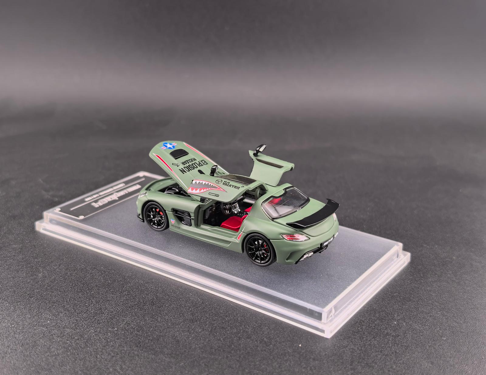 Fine Works64 1/64 Benz SLS AMG Black Series Diecast Model.