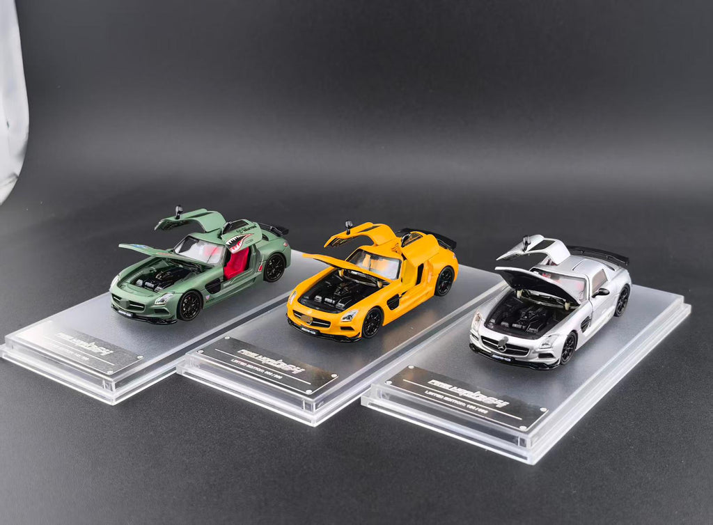 Fine Works64 1/64 Benz SLS AMG Black Series Diecast Model.
