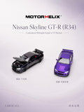 MOTORHELIX 1/64 Nissan SKYLINE GTR R34 Diecast Model.