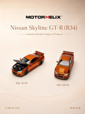 MOTORHELIX 1/64 Nissan SKYLINE GTR R34 Diecast Model.