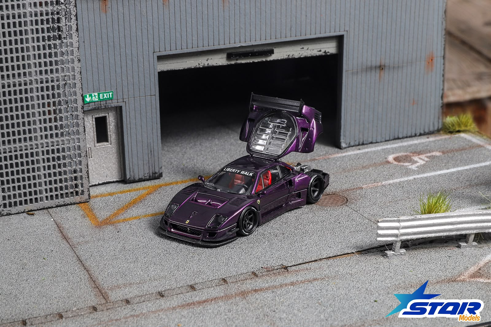 Star Models 1:64 Supercar F40 LB-Works Wide-Body Modified Diecast Model.