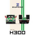 SupCar 1:64 H300 Flat Transport Trailer - Model 77 - White and Green Graffiti Green Dinosaur