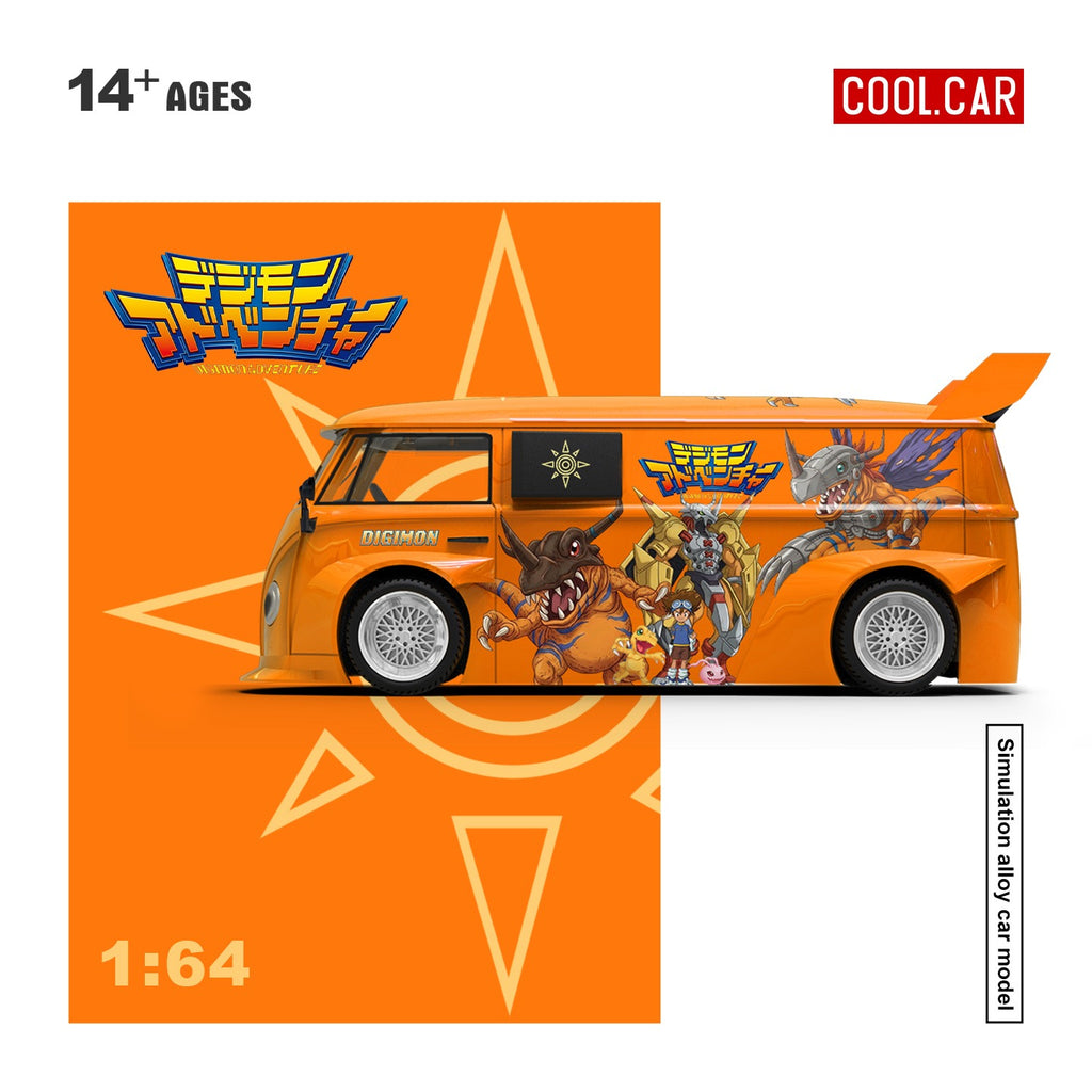 CoolCar 1:64 Volkswagen T1 Digital Tyrant Painted Simulation Alloy Car Model