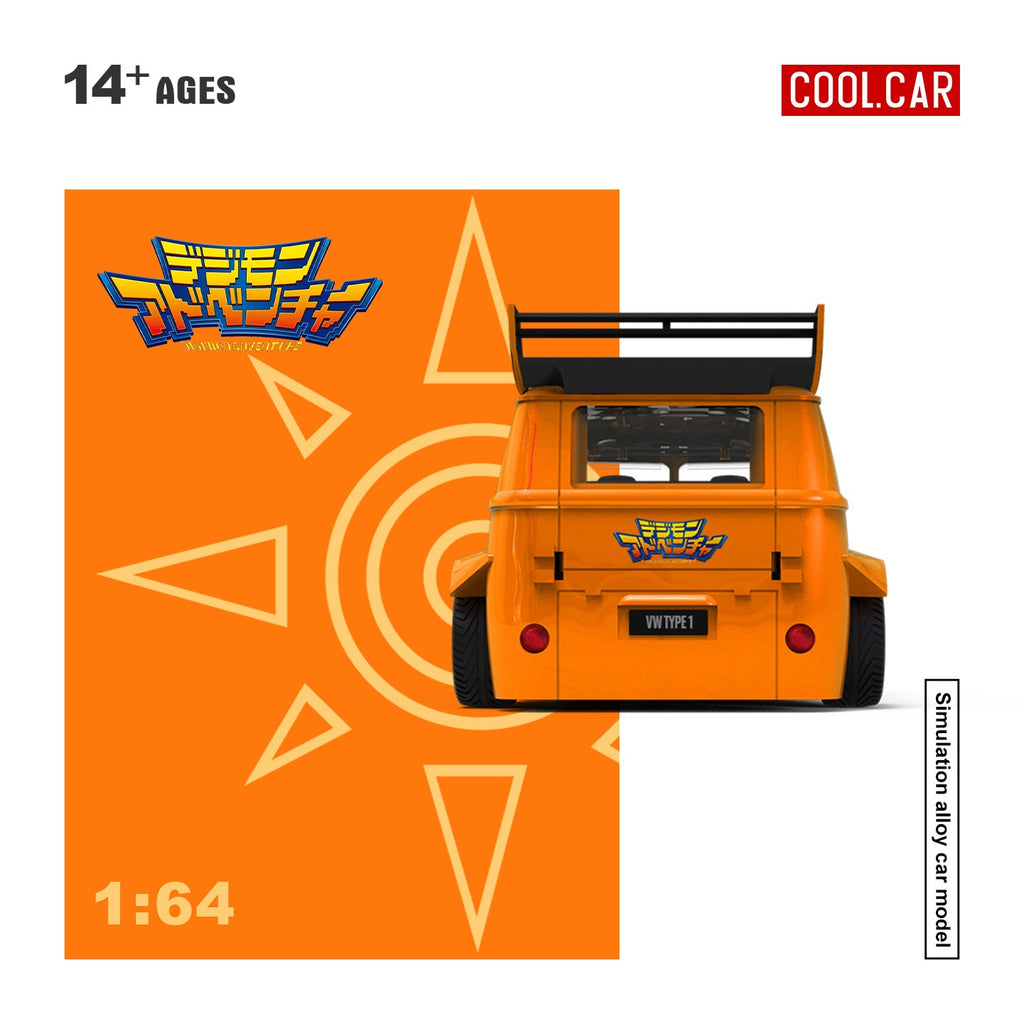 CoolCar 1:64 Volkswagen T1 Digital Tyrant Painted Simulation Alloy Car Model