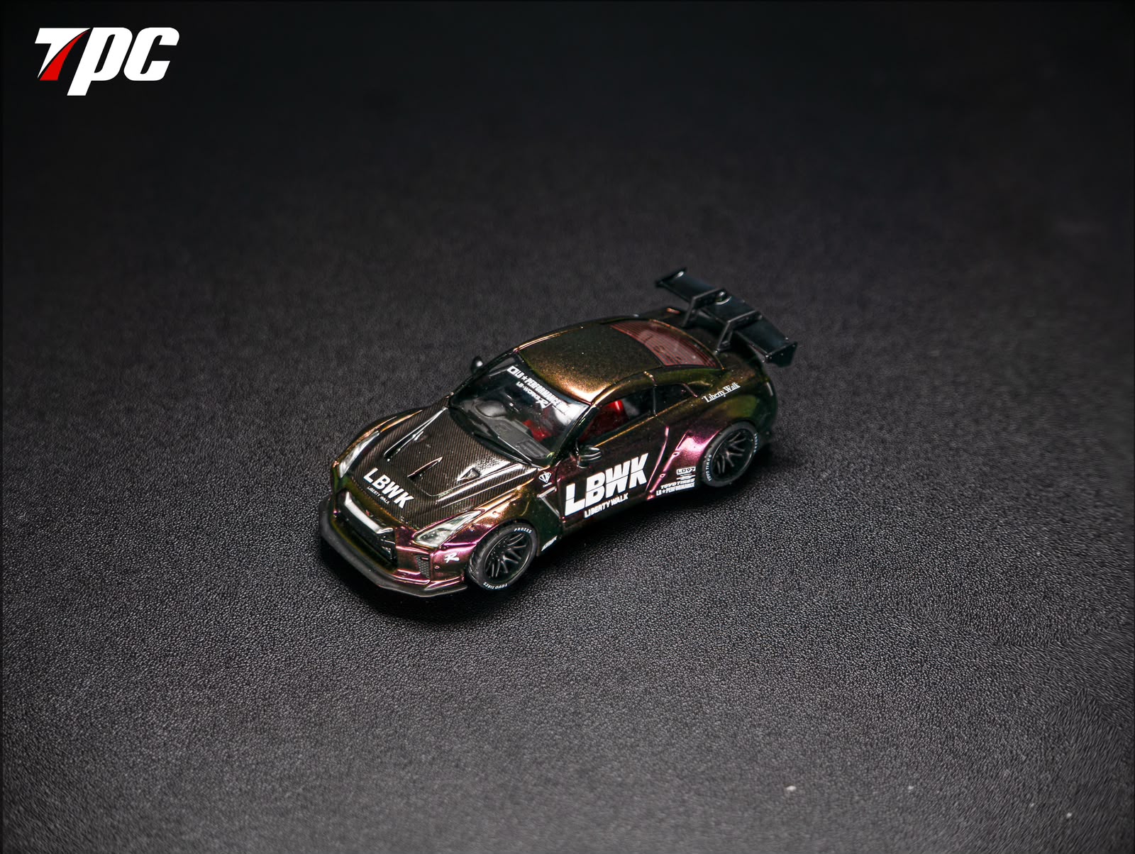 TPC 1/64 LBWK GTR35 Phantom Purple Chameleon Diecast model