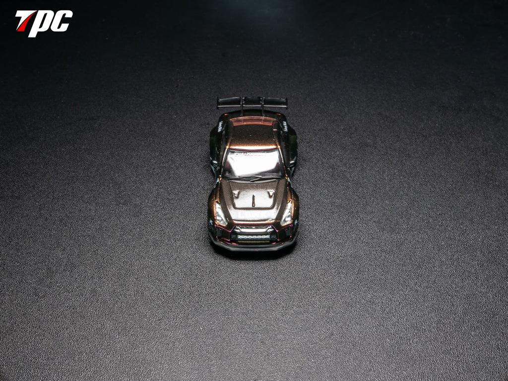 TPC 1/64 LBWK GTR35 Phantom Purple Chameleon Diecast model