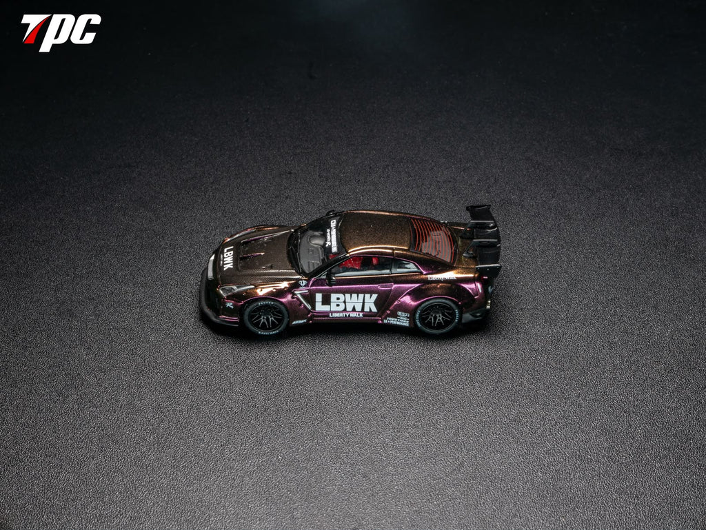 TPC 1/64 LBWK GTR35 Phantom Purple Chameleon Diecast model