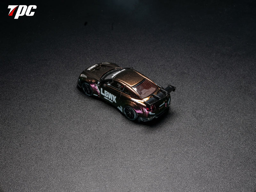 TPC 1/64 LBWK GTR35 Phantom Purple Chameleon Diecast model