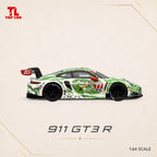 TOP LUX 1/64 911GT3R Green Sketch Dinosaur Diecast model