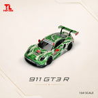 TOP LUX 1/64 911GT3R Green Sketch Dinosaur Diecast model
