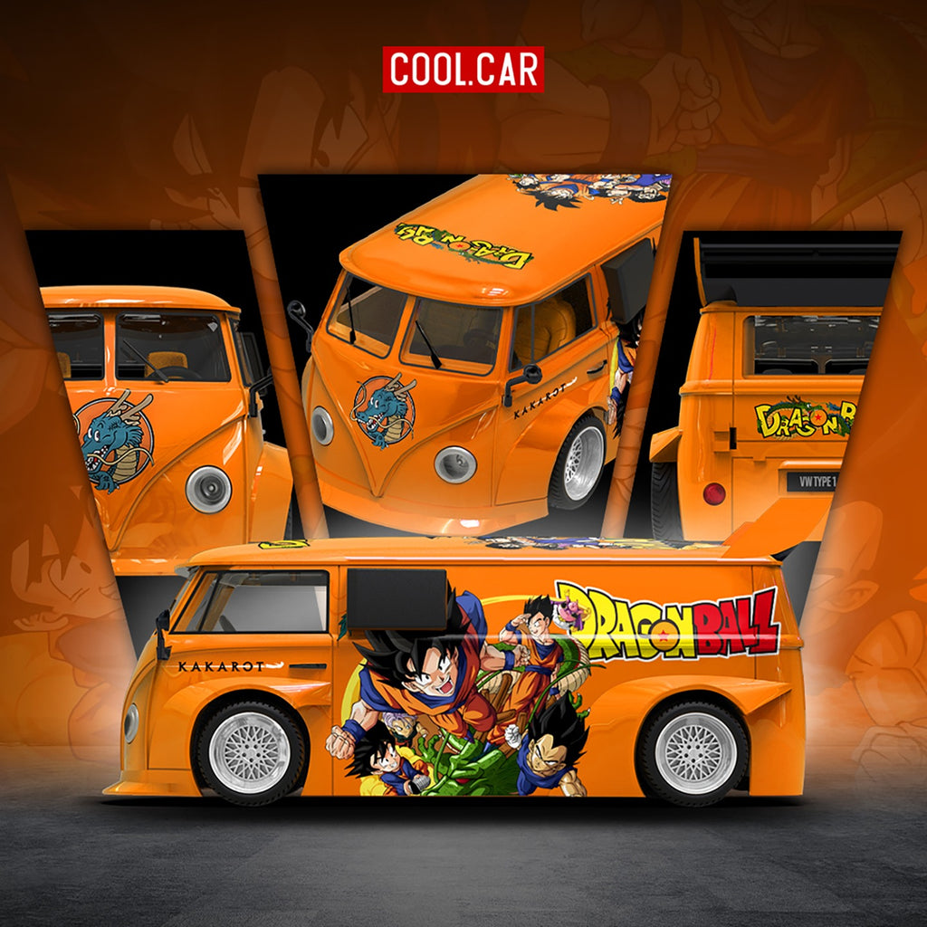 CoolCar 1:64 Volkswagen T1 Dragon Ball painted simulation alloy car model