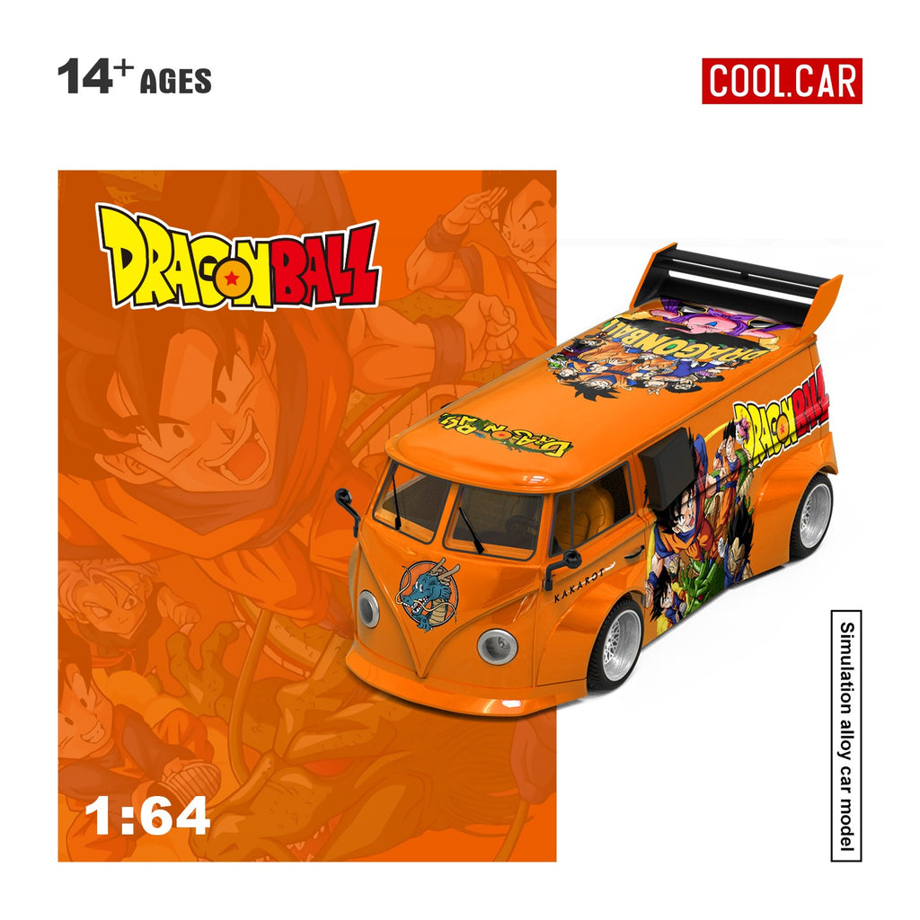 CoolCar 1:64 Volkswagen T1 Dragon Ball painted simulation alloy car model
