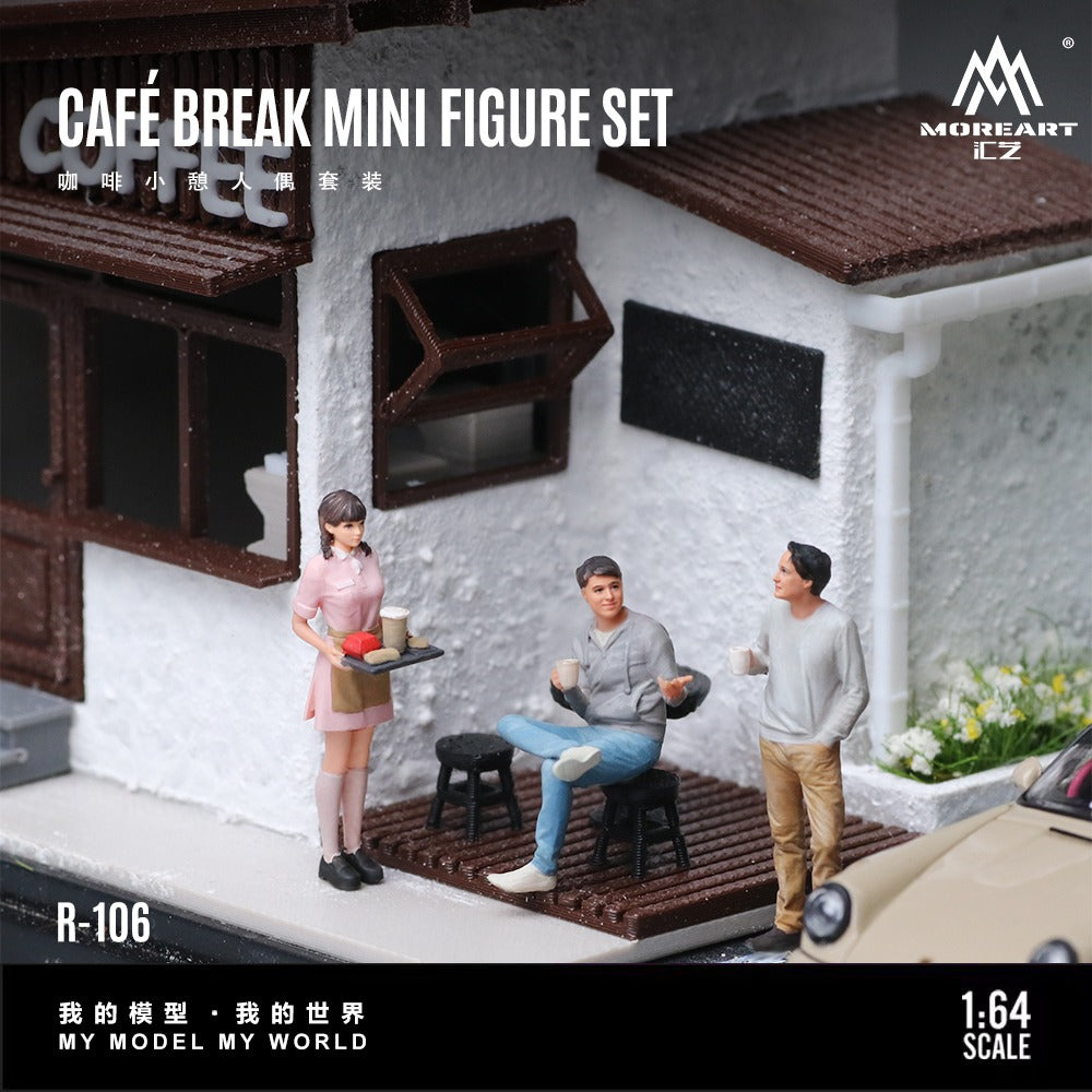 MoreArt 1:64 Coffee Break Doll Set - Realistic Resin Model