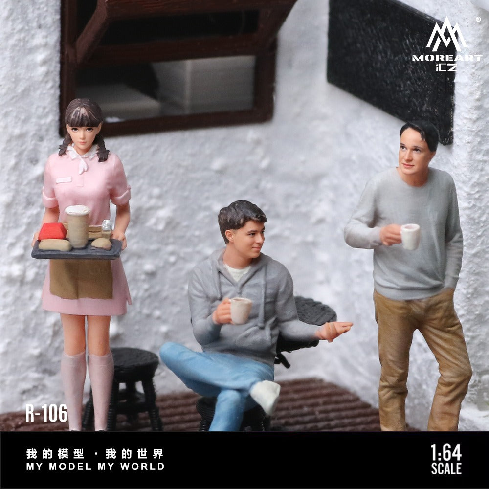 MoreArt 1:64 Coffee Break Doll Set - Realistic Resin Model