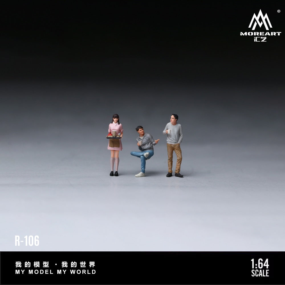 MoreArt 1:64 Coffee Break Doll Set - Realistic Resin Model