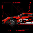 SupCar 1:64 Porsche 911 GT3 RS - Akira Red Hot Iron Bull