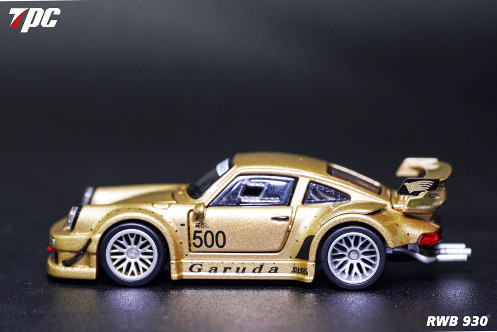 TPC Customized Version 1/64 Gold RWB930 Fully Open Diecast Model
