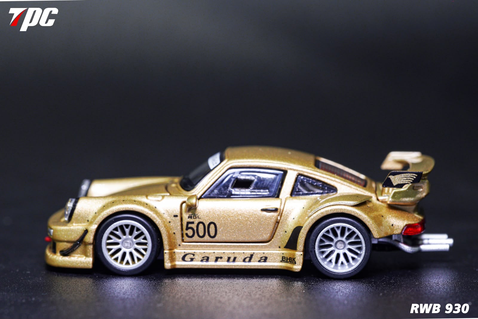 TPC Customized Version 1/64 Gold RWB930 Fully Open Diecast Model