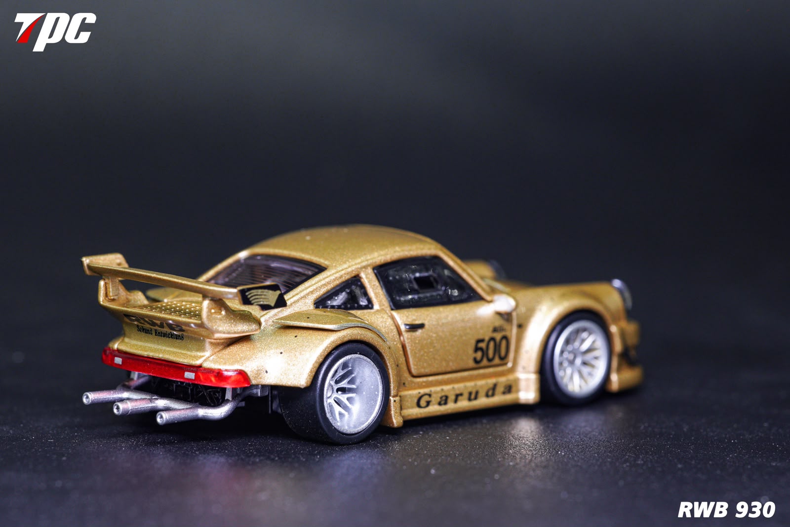 TPC Customized Version 1/64 Gold RWB930 Fully Open Diecast Model