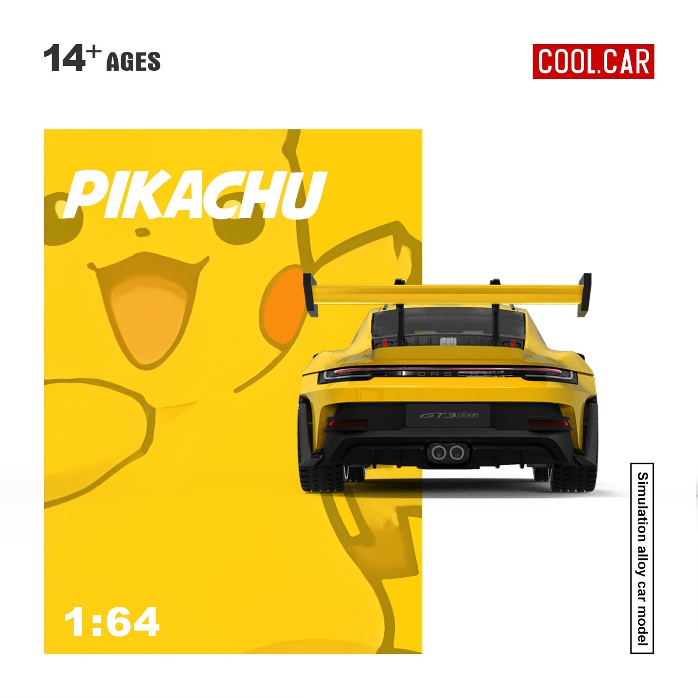 Cool Car 1:64 Porsche 992 GT3 RS - Pikachu