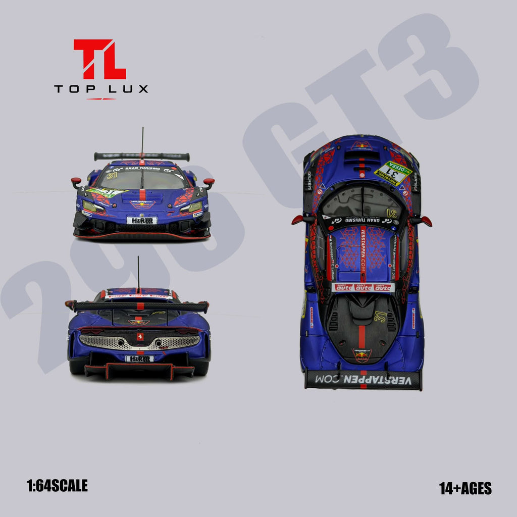 TOP LUX1/64 296GT3 Red Bull 31# Diecast model