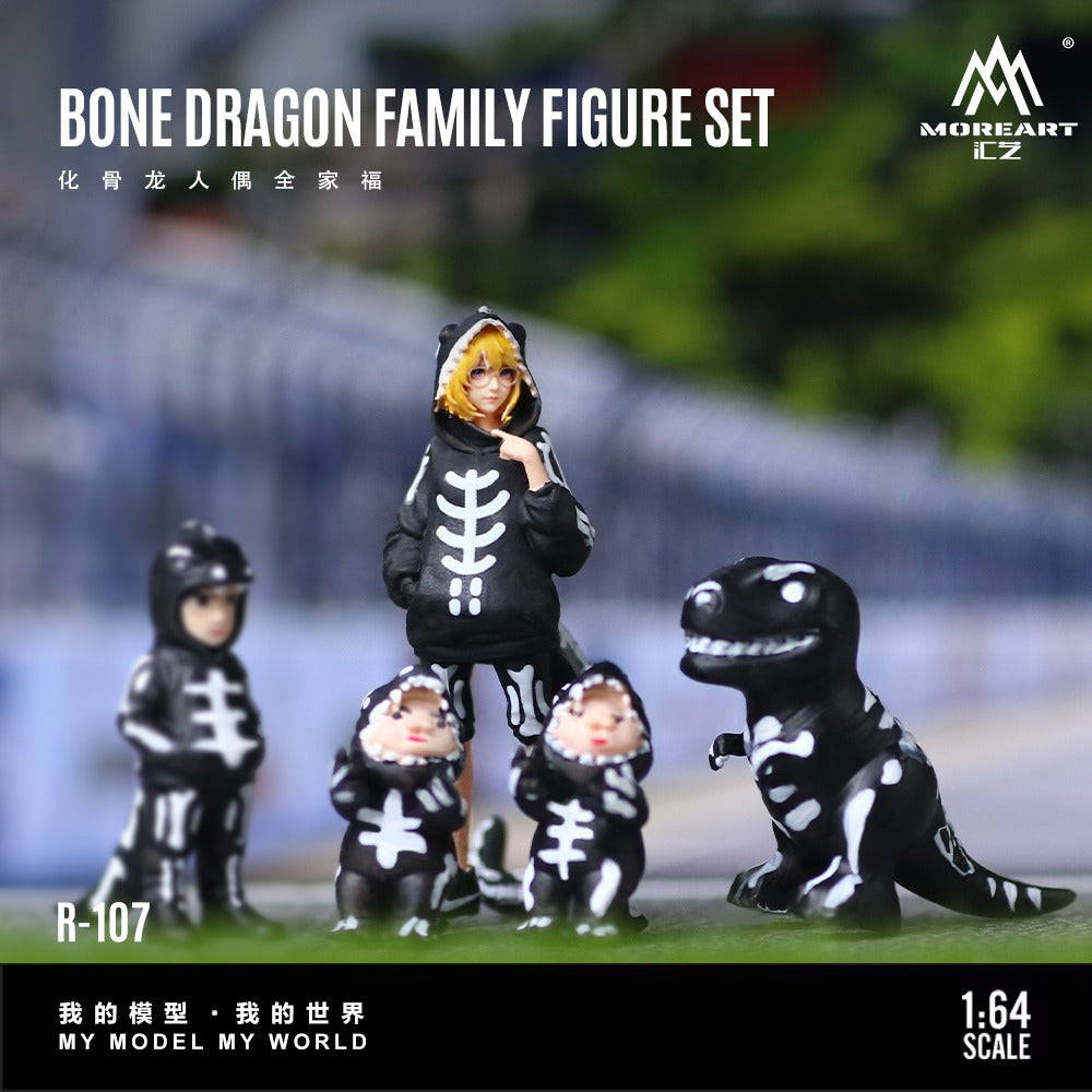 MoreArt 1:64 Dinosaur Figure Family Set - Realistic Resin Model
