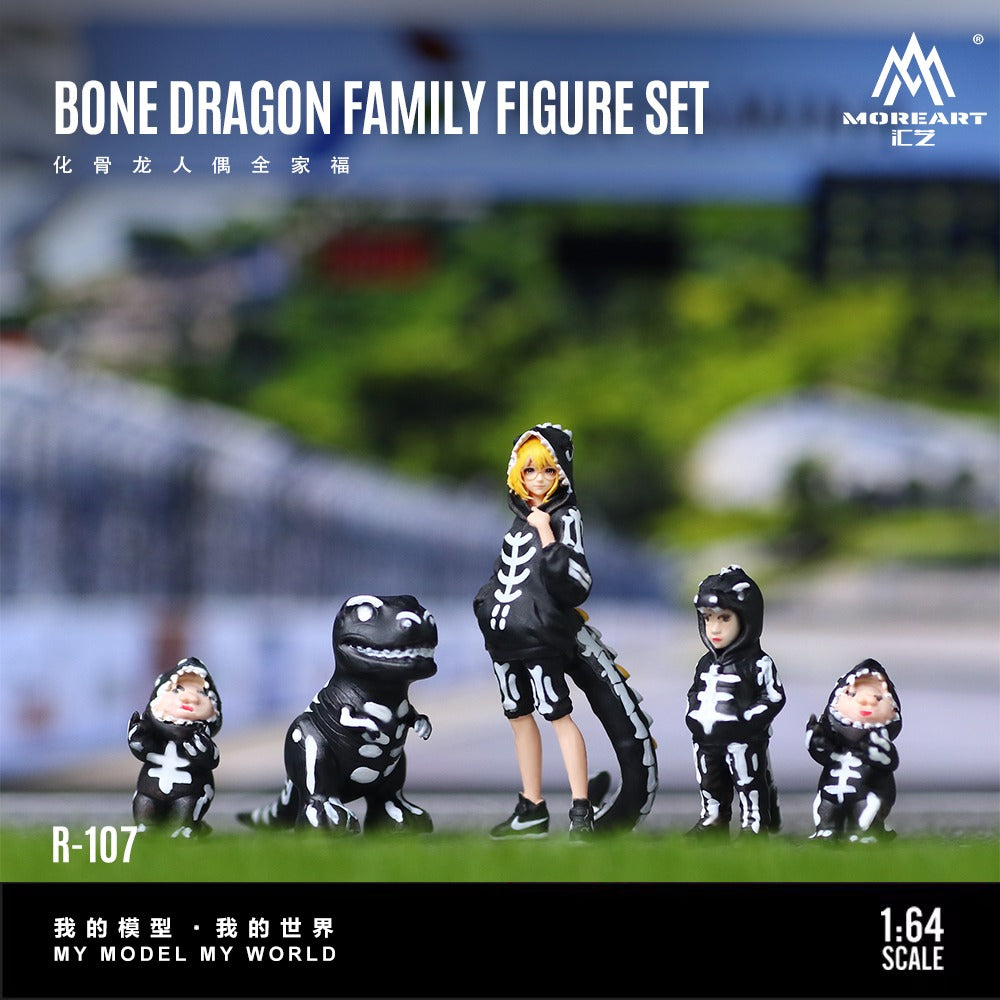 MoreArt 1:64 Dinosaur Figure Family Set - Realistic Resin Model