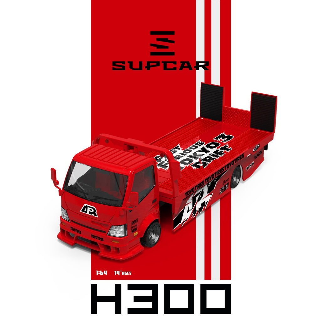 SupCar 1:64 H300 Flatbed Transport Trailer - Speed and Passion 3 Tokyo Drift