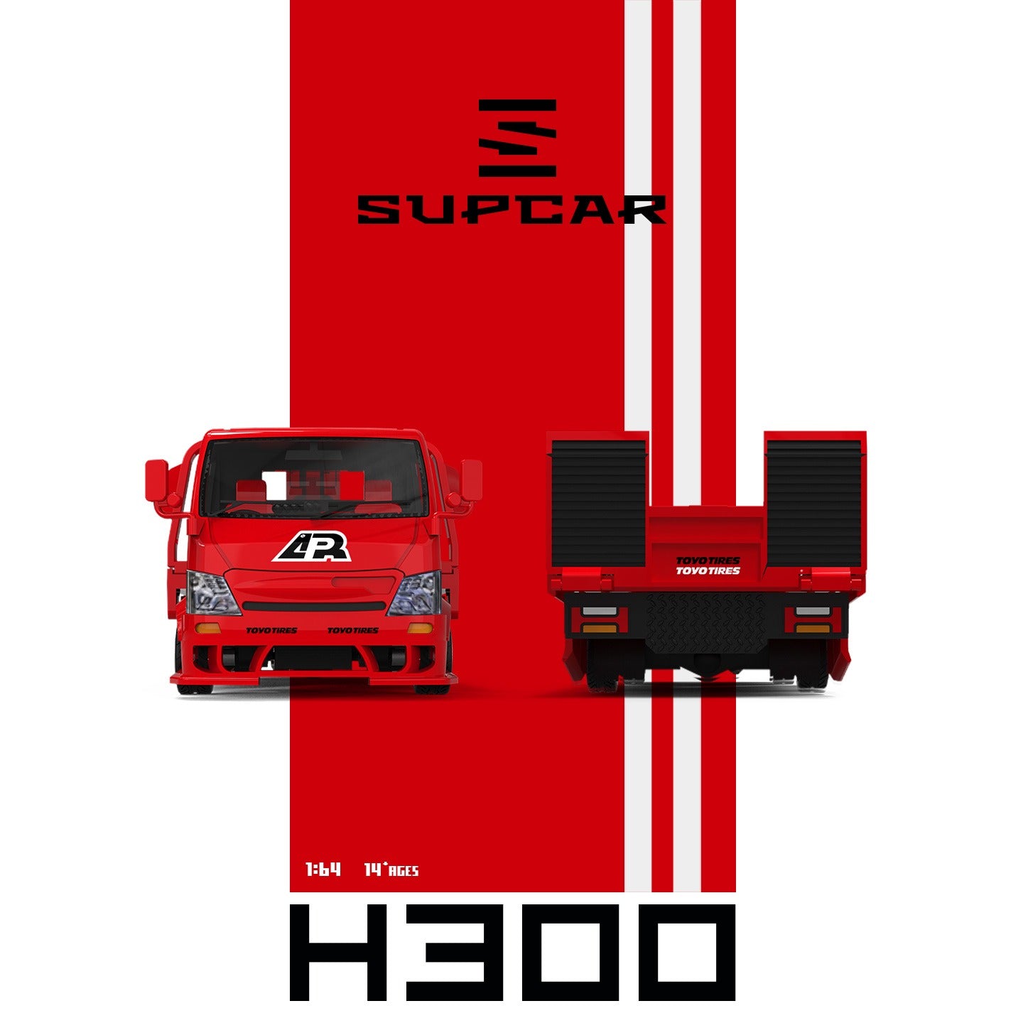 SupCar 1:64 H300 Flatbed Transport Trailer - Speed and Passion 3 Tokyo Drift