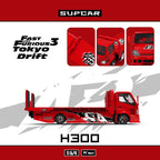 SupCar 1:64 H300 Flatbed Transport Trailer - Speed and Passion 3 Tokyo Drift