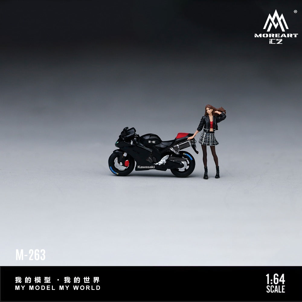 MoreArt 1:64 Kawasaki Night Scorn Beautiful Female Figure Set Resin Model