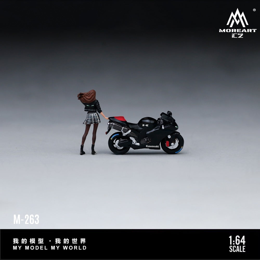 MoreArt 1:64 Kawasaki Night Scorn Beautiful Female Figure Set Resin Model