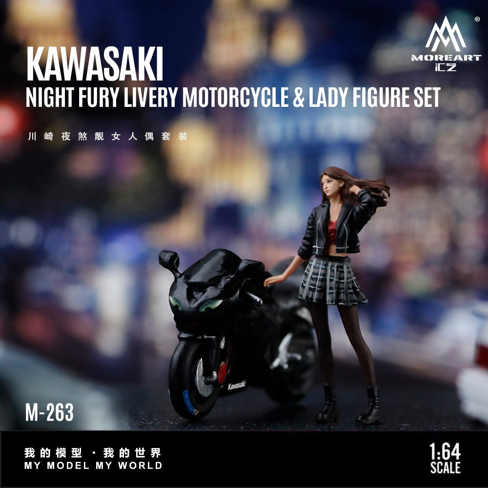 MoreArt 1:64 Kawasaki Night Scorn Beautiful Female Figure Set Resin Model