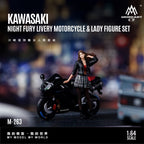 MoreArt 1:64 Kawasaki Night Scorn Beautiful Female Figure Set Resin Model